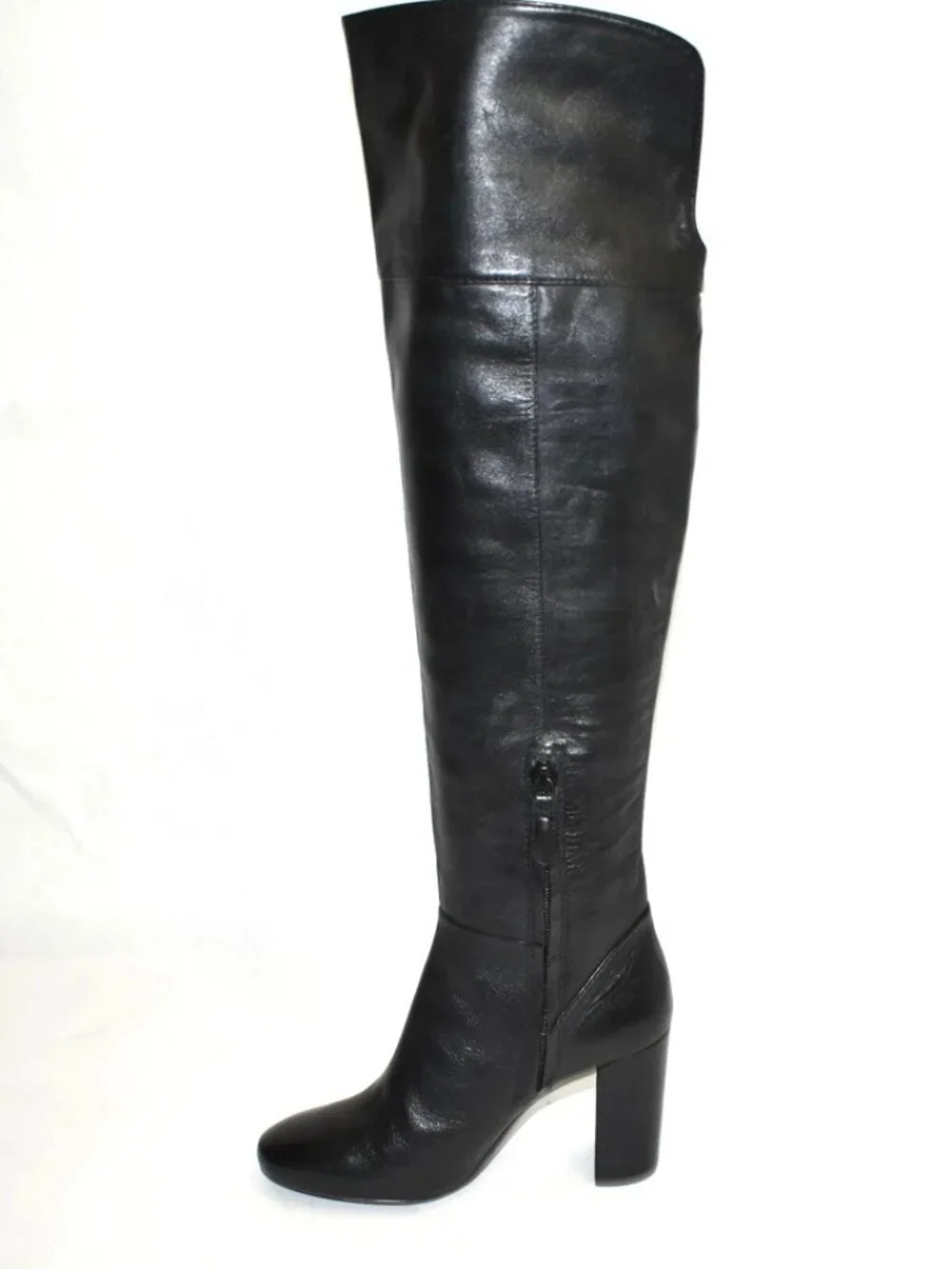 New Tory Burch Bowie Over The Knee Leather Boot Black Size 5.5 OTK DD23